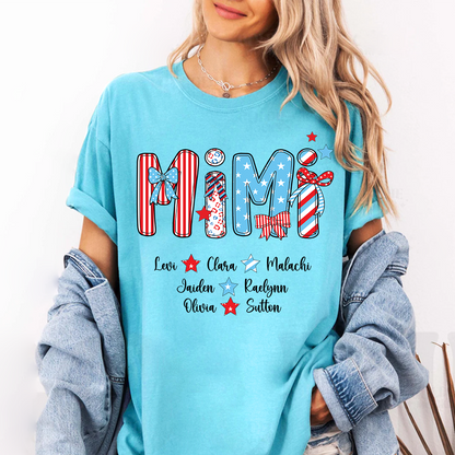 Patriotic American Flag Gigi Custom Gigi And Grandkids