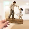 Personalized Father & Daughter Dancing Wooden Plaque - "I Will Always Be Your Little Girl" - Sentimental Father's Day Gift 2-Layered Wooden Plaque