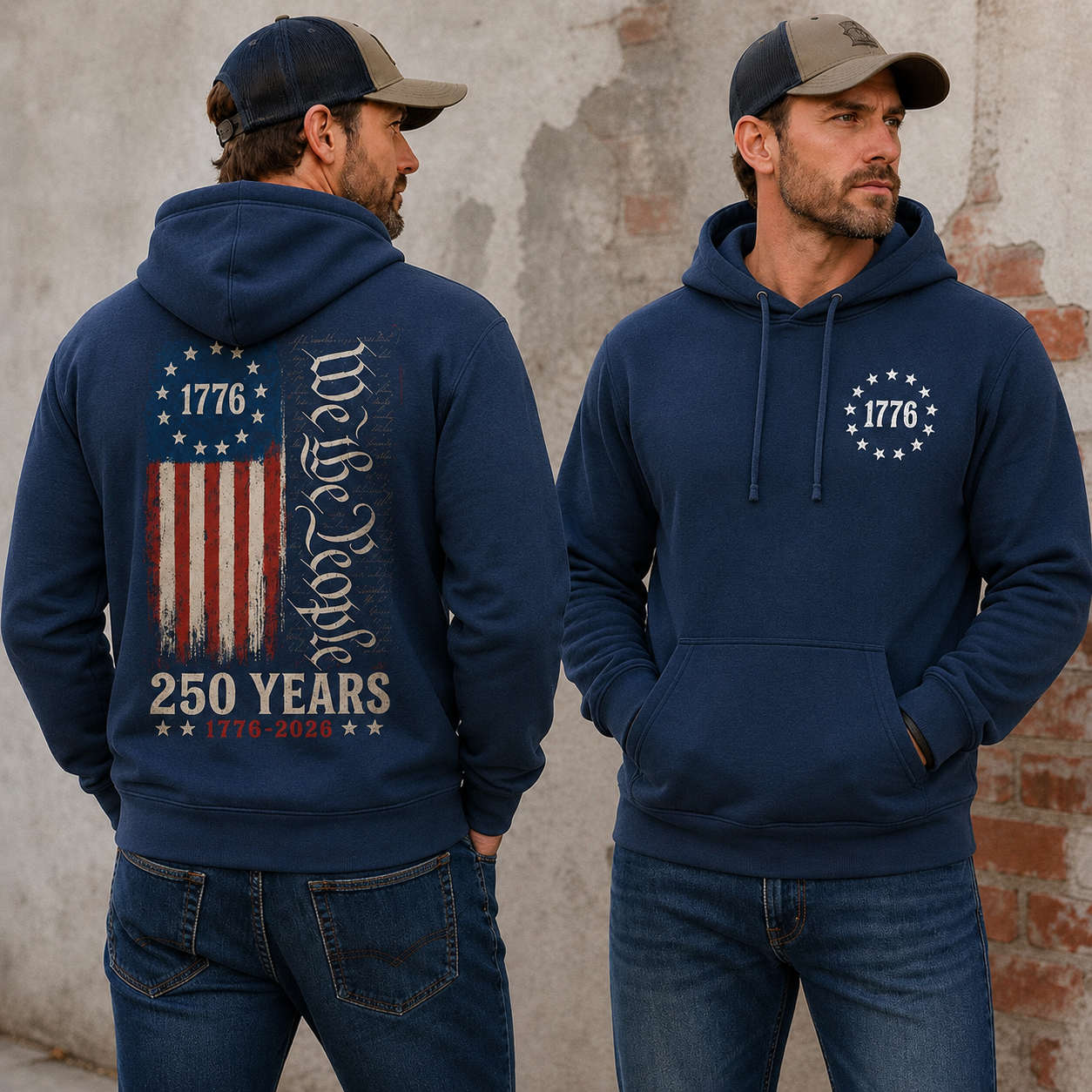 We The People 250 Years Shirt, Patriotic USA Flag Graphic Tee, America 1776 2026 Independence Day
