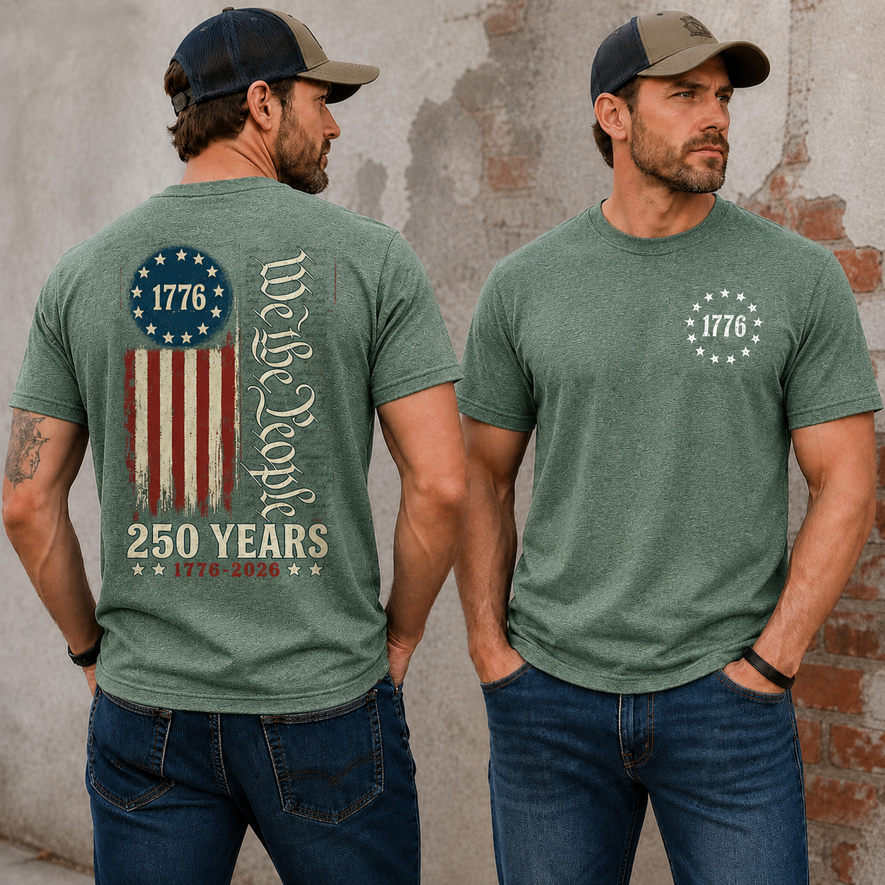 We The People 250 Years Anniversary Hoodie, Patriotic USA Flag Graphic Sweatshirt, America 1776-2026 Independence Day Pullover