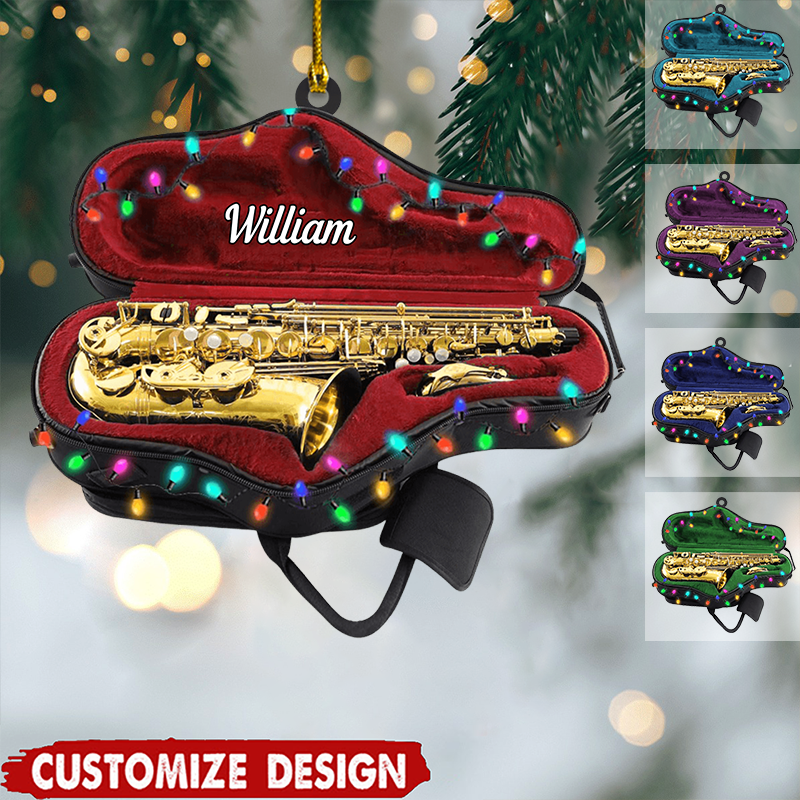 Personalized Saxophone Ornament 2025, Custom Acrylic Decoration, Unique Christmas Gift For Saxophonists And Music Lovers Ornament