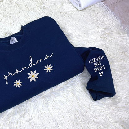 Custom Nana Daisy And Grandkids Sweatshirt