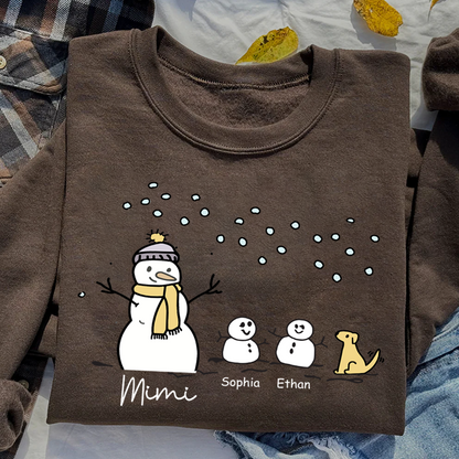 Mimi Snowman Dog with Grandkids – Christmas Gifts Sweatshirt