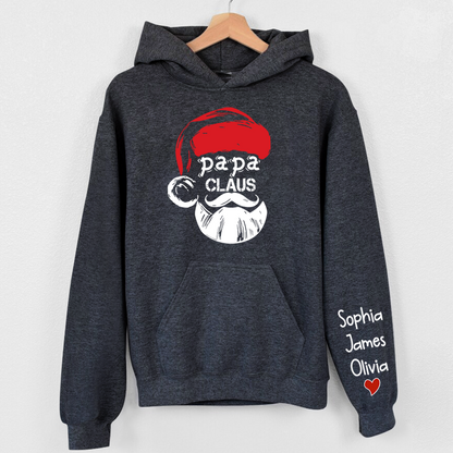 Custom Christmas Papa Claus, 2023 Christmas Dad Claus Christmas Hoodie