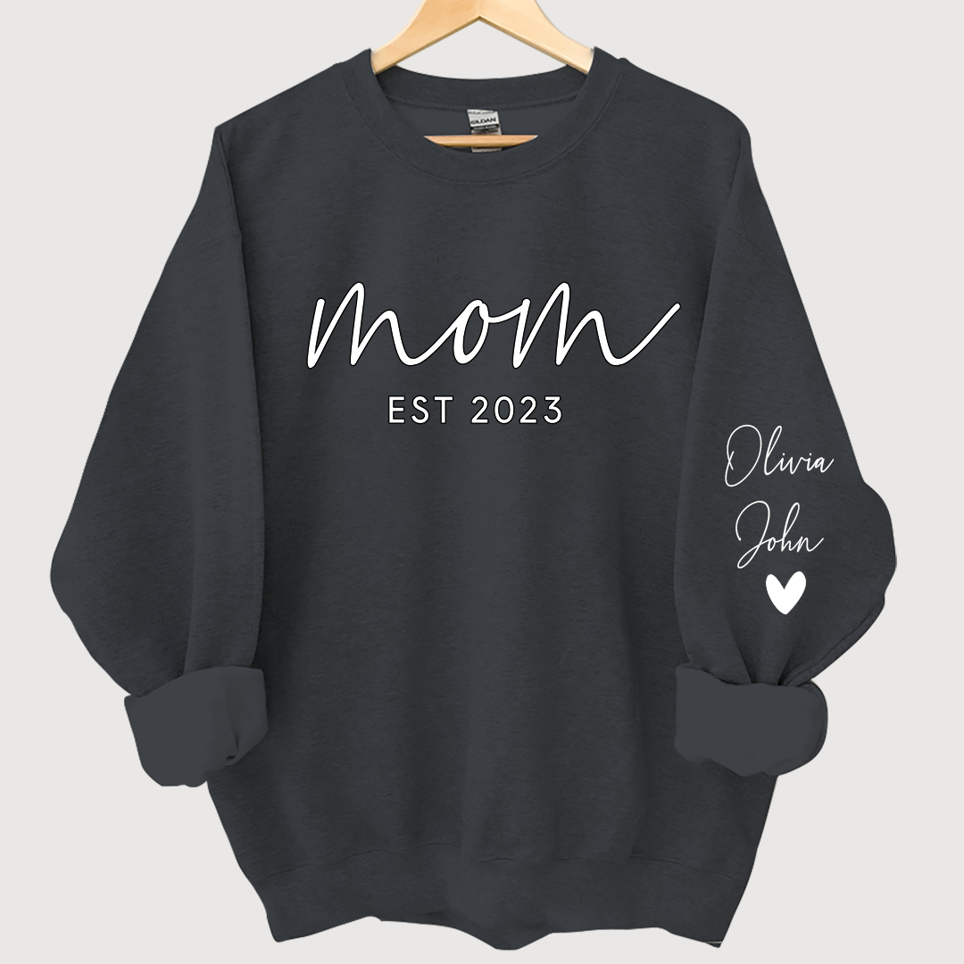 Mom est and kids Sweatshirt