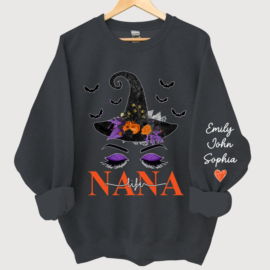 Personalized Nanalife Hat Halloween And Grandkids Sweatshirt
