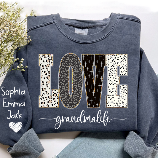 Personalized Love grandmalife Bible Style Gift For Grandma And Grandkids Sweatshirt