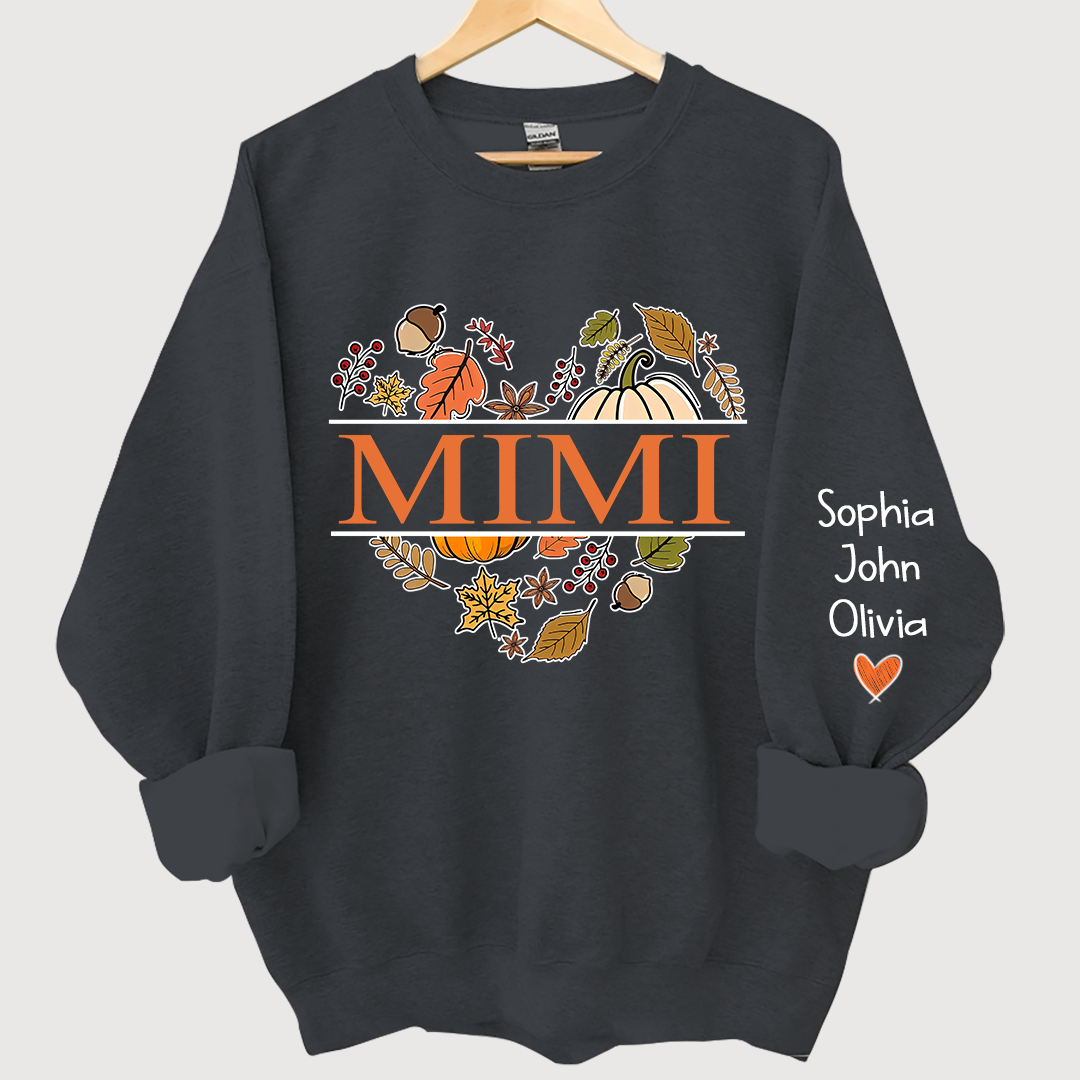 Mimi pumpkin fall autumn And Grandkids Sweatshirt
