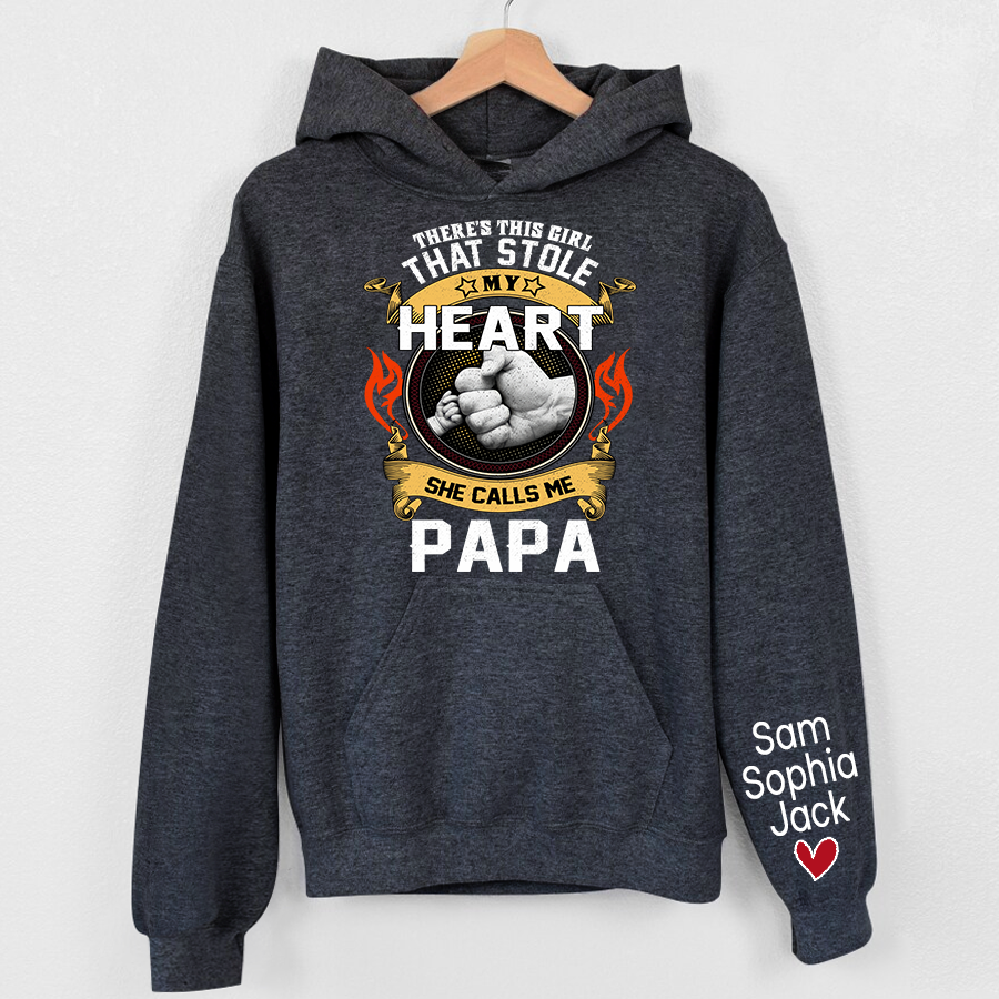 There's This Girl That Stole My Heart She Calls Me Papa Hoodie
