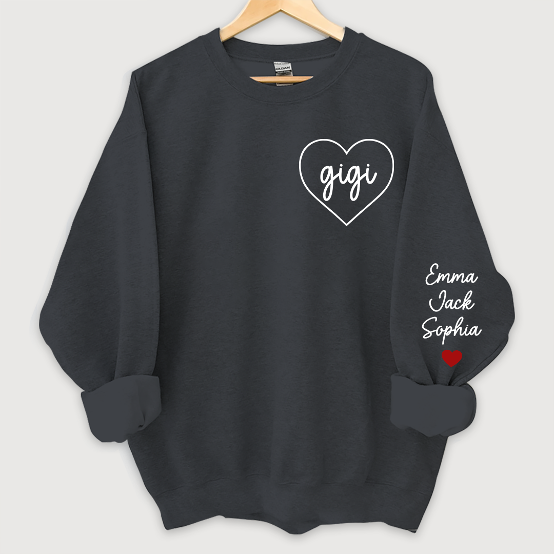 Personalized Grandma, Gigi ,Nana Custom Sweater And Grandkids Sweatshirt
