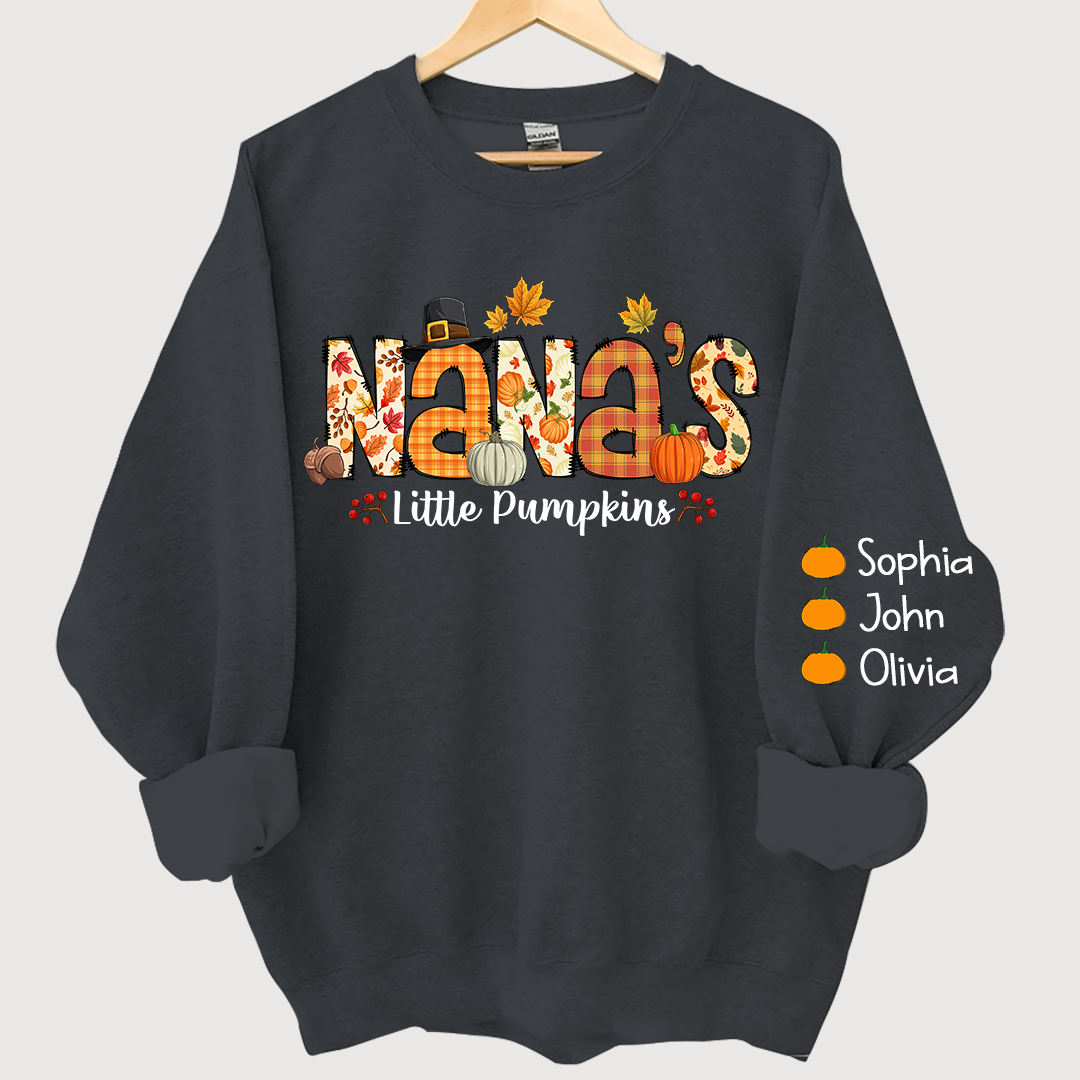 Nana little pumpkins autumn And Grandkids Sweatshirt