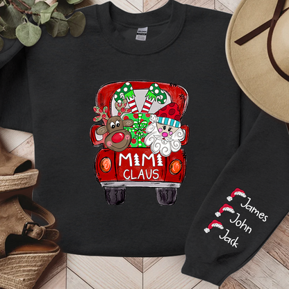 Mimi, Grandma Claus Truck Christmas and Grandkids Sweatshirt