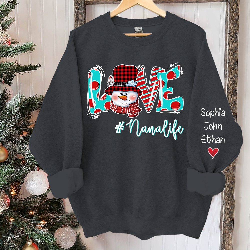 Love Grandmalife  Christmas And Grandkids Sweatshirt