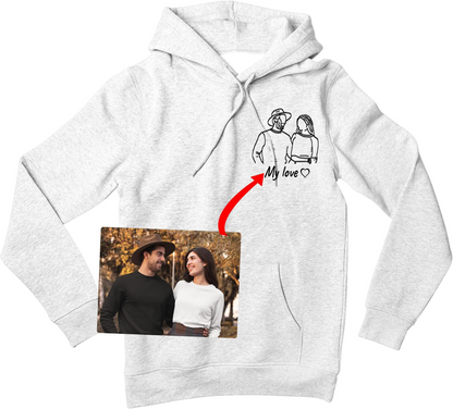Custom Hoodies Design Your Own Hoodie, Portrait From Photo, Valentines Day Customized Gifts For Boyfriend, Men, Sweatshirt Christmas
