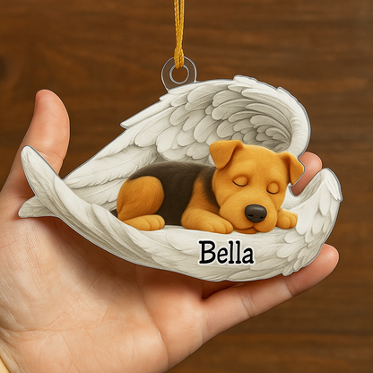 Custom Pet Christmas Ornament – Personalized Dog Keepsake, Paws in Heaven Design, Memorial Gift for Loss Ornament Test