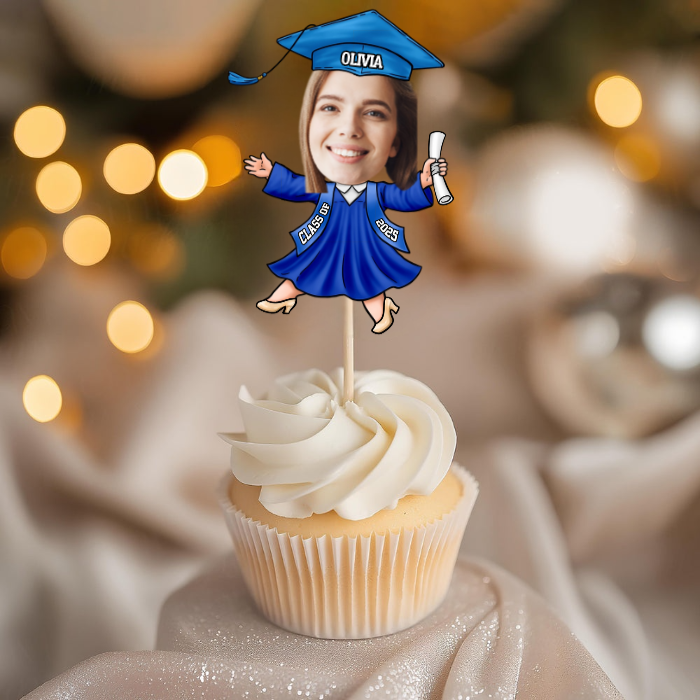 Graduation Gift Ideas, Custom Photo Graduation cupcake toppers, graduation cupcake toppers 2025