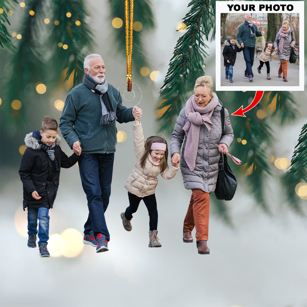 Personalized Your Photo Ornament, Custom Photo Mica Ornament, Christmas Gift For Family