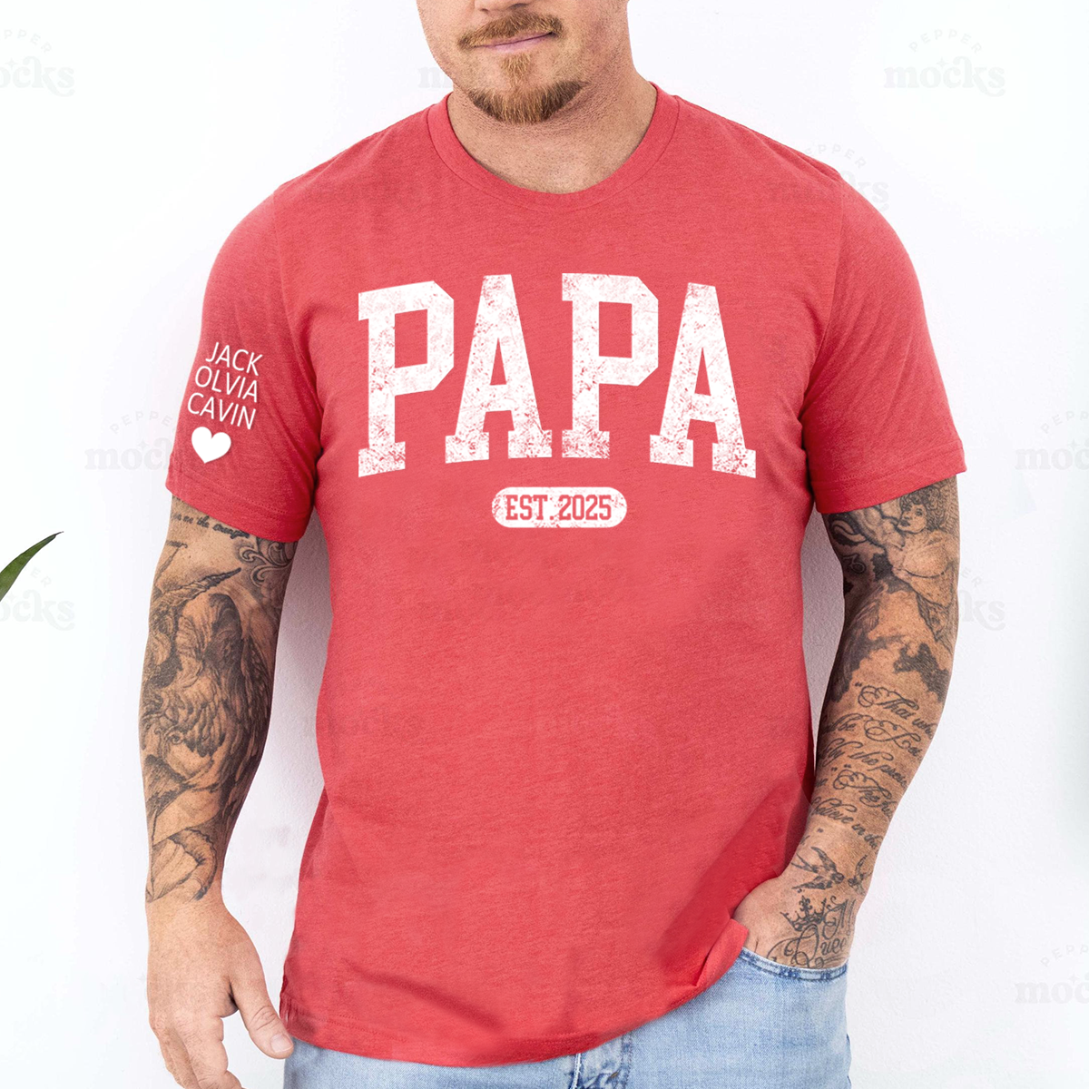 Personalized Papa Shirt With Est Year