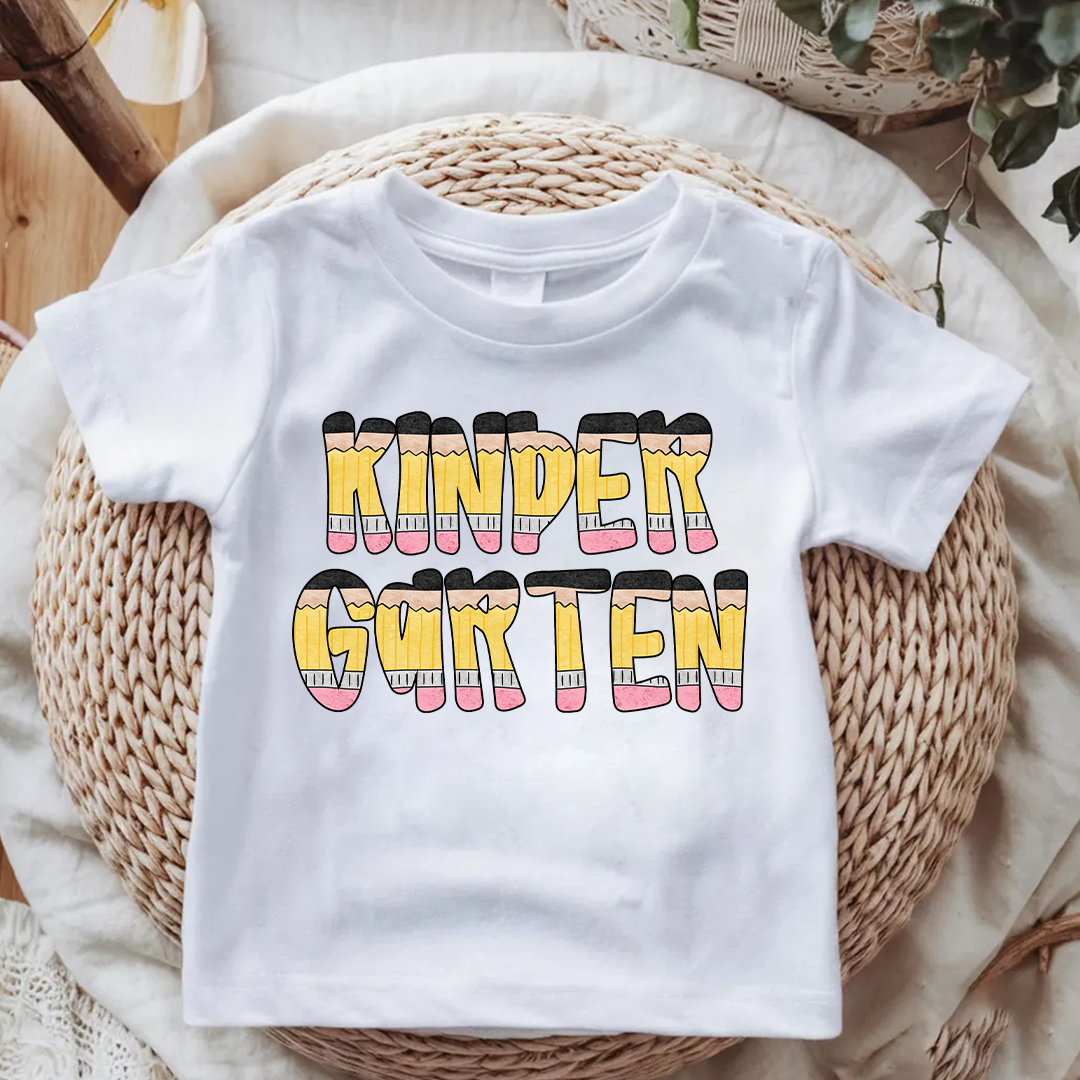 Teacher Grade Level – Fun Pencil Letter Tee for Back to School