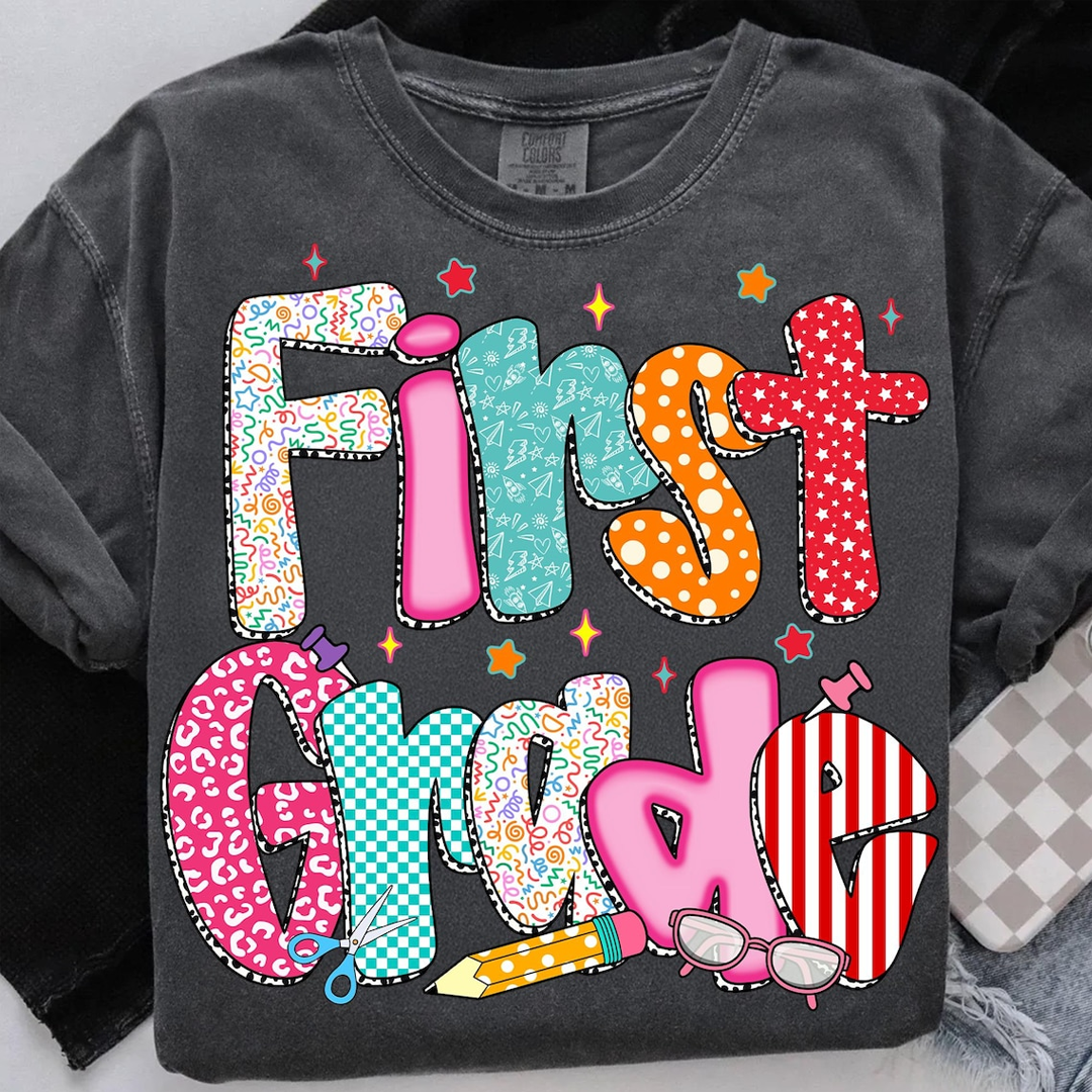 Kindergarten to 3rd Grade Teachers on the First Day Preppy Style Back to School Shirt