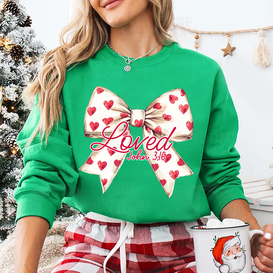 Christian Valentines Loved John 3:16 Sweatshirt