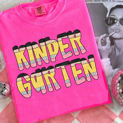 Teacher Grade Level – Fun Pencil Letter Tee for Back to School