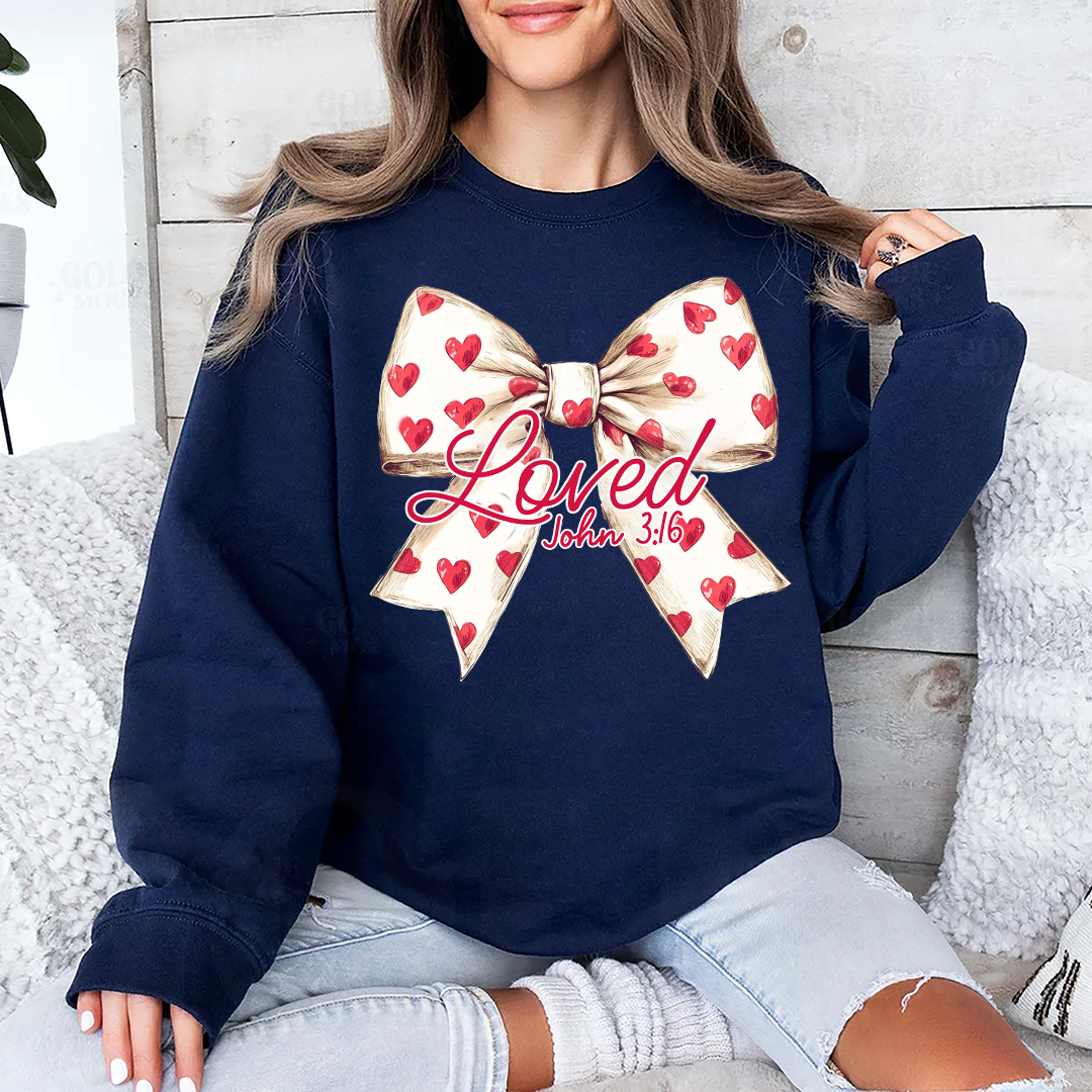 Christian Valentines Loved John 3:16 Sweatshirt