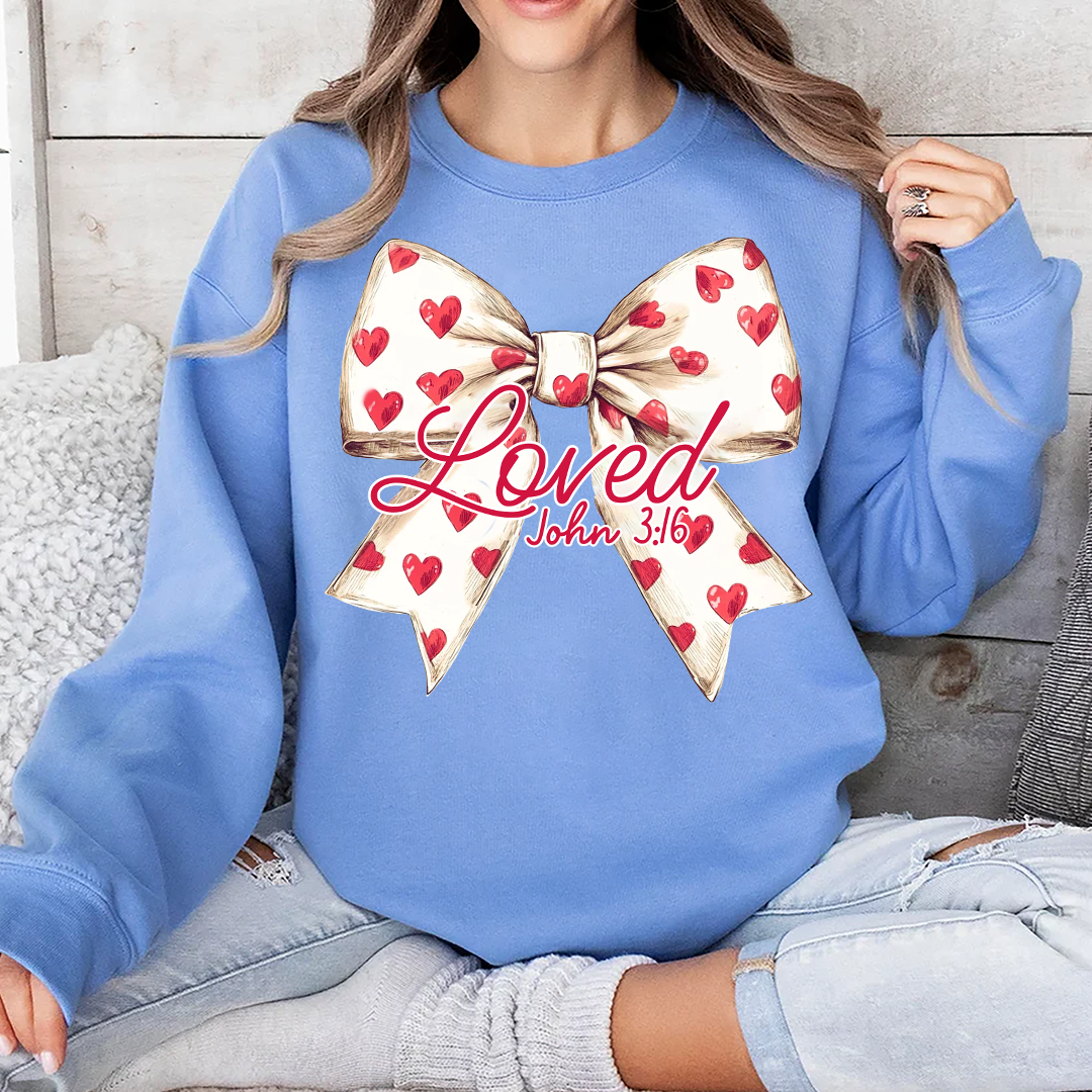Christian Valentines Loved John 3:16 Sweatshirt