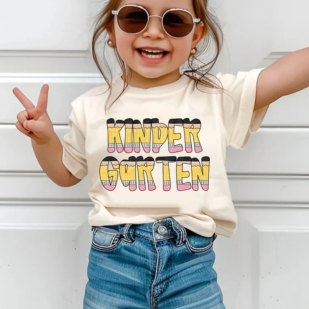 Teacher Grade Level – Fun Pencil Letter Tee for Back to School