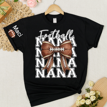 Football Game Day Nana Gigi Grandma and Grandkids Personalized T-shirt