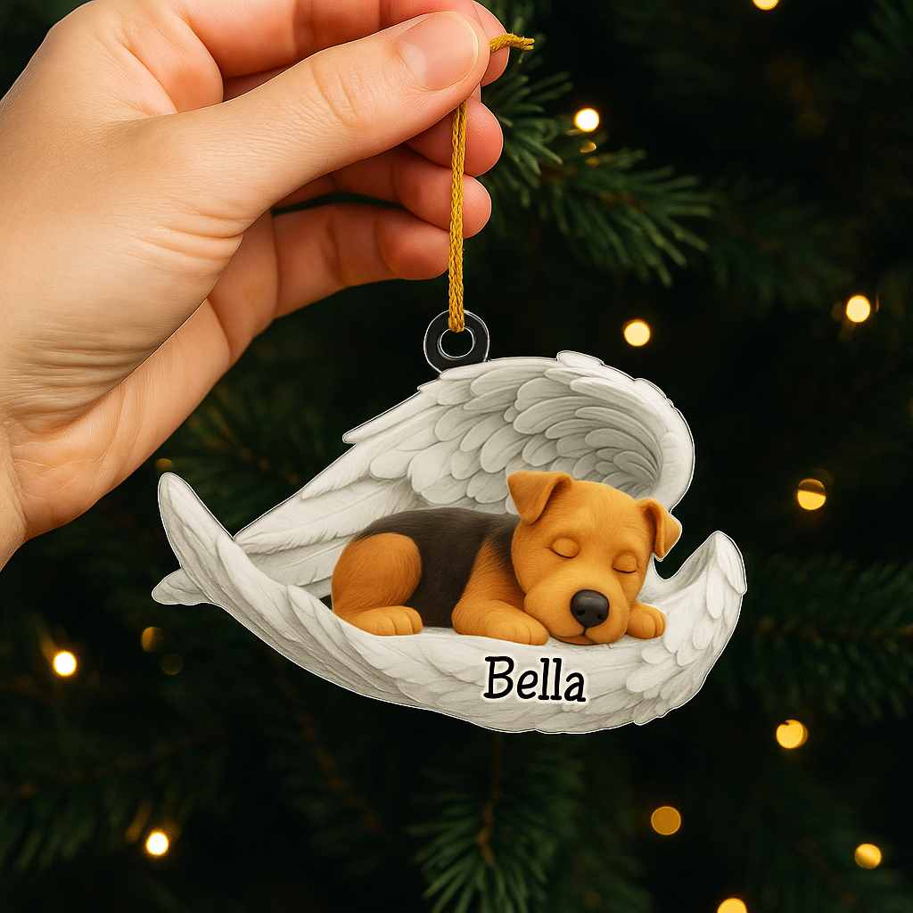 Custom Pet Christmas Ornament – Personalized Dog Keepsake, Paws in Heaven Design, Memorial Gift for Loss Ornament Test