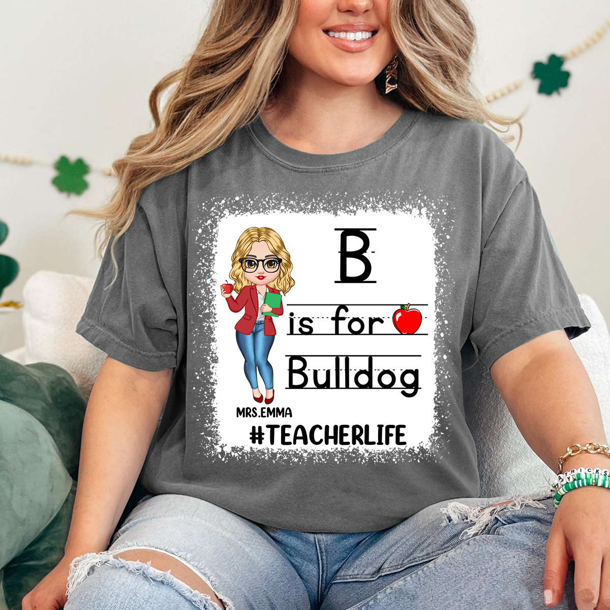 Comfort Colors® Custom School Mascot Custom Teacher Shirt, Custom Gifts For Teacher T-Shirt