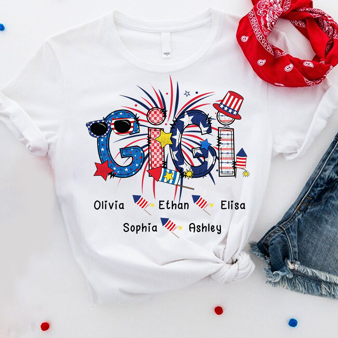 Patriotic 4th of July Mimi And Kids Firework CTH01