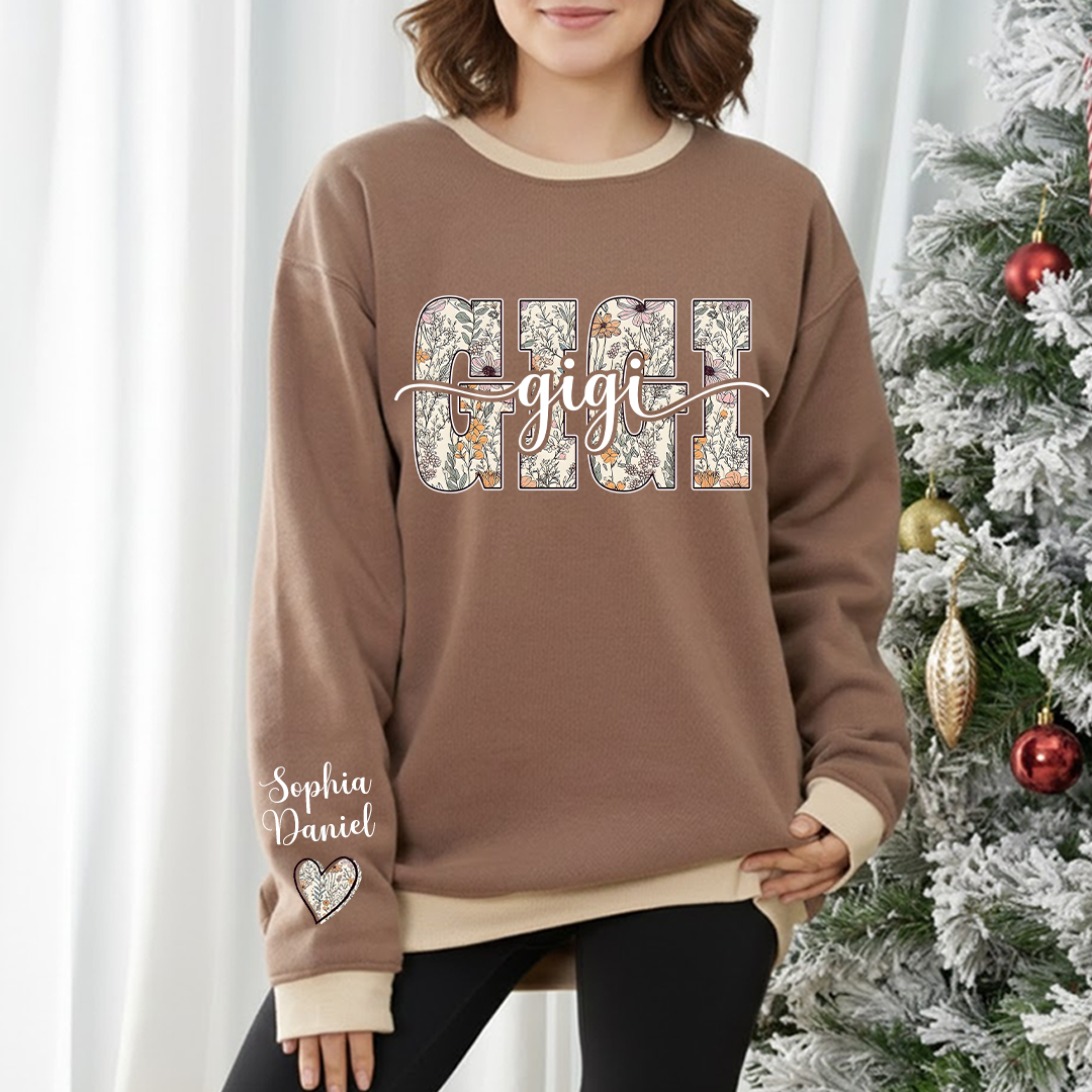Wildflower Gigi and Grandkids Personalized Best Gift