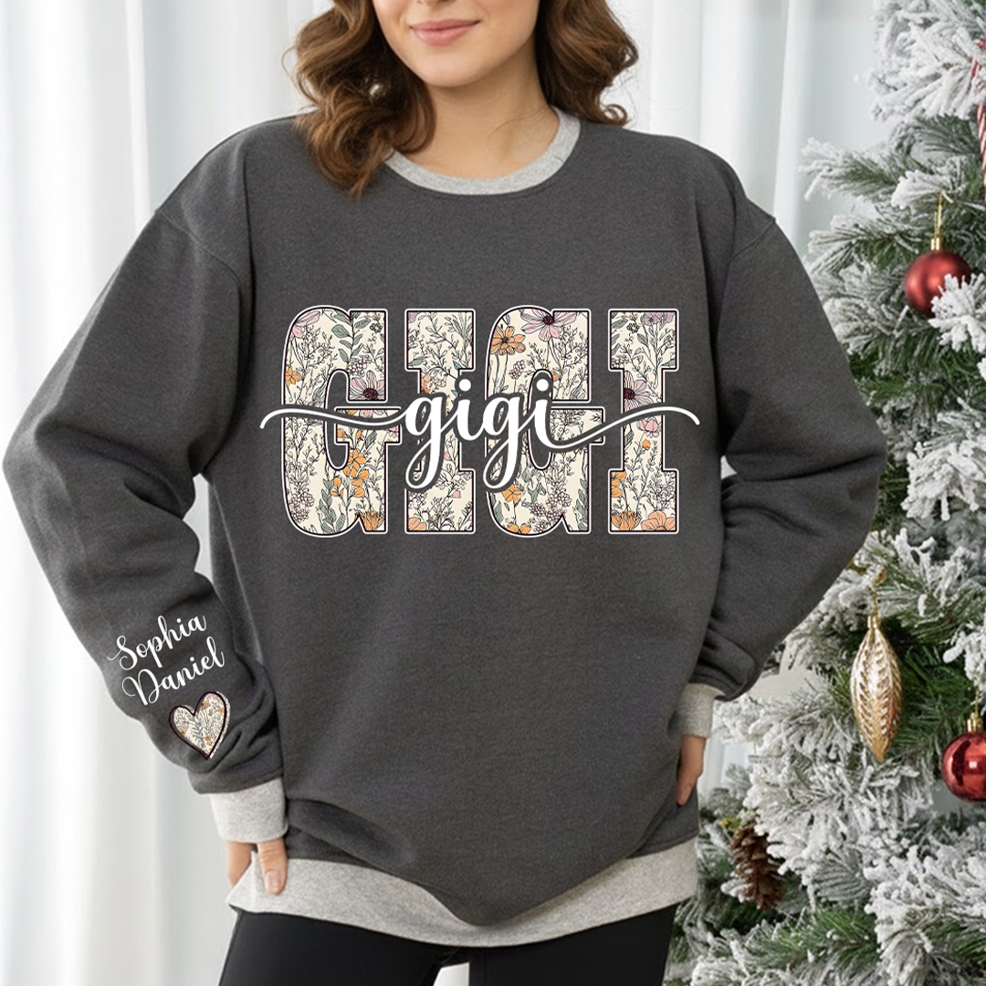 Wildflower Gigi and Grandkids Personalized Best Gift