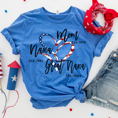 Custom Mom Gigi Great Gigi USA Flag