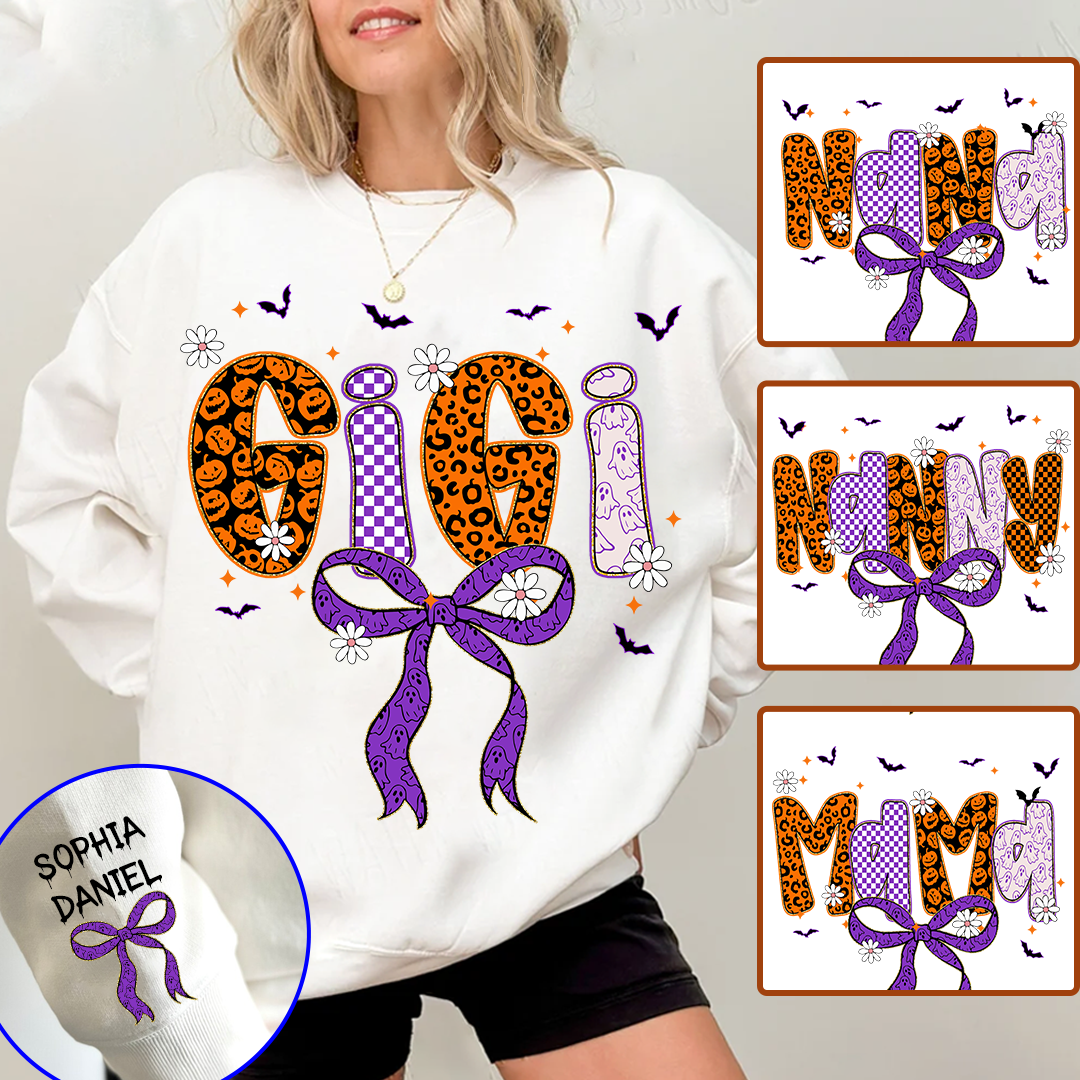 Halloween Gigi Boo Custom Grandma And Grandkids Name