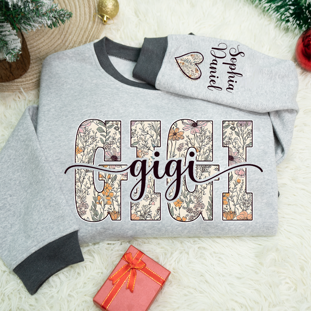 Wildflower Gigi and Grandkids Personalized Best Gift