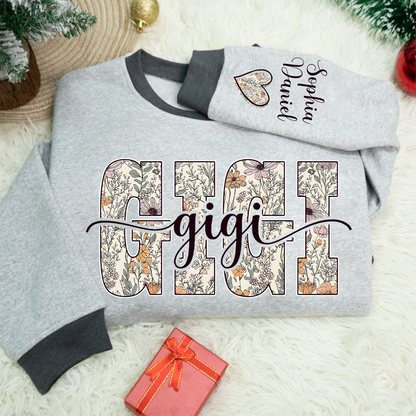 Wildflower Gigi and Grandkids Personalized Best Gift