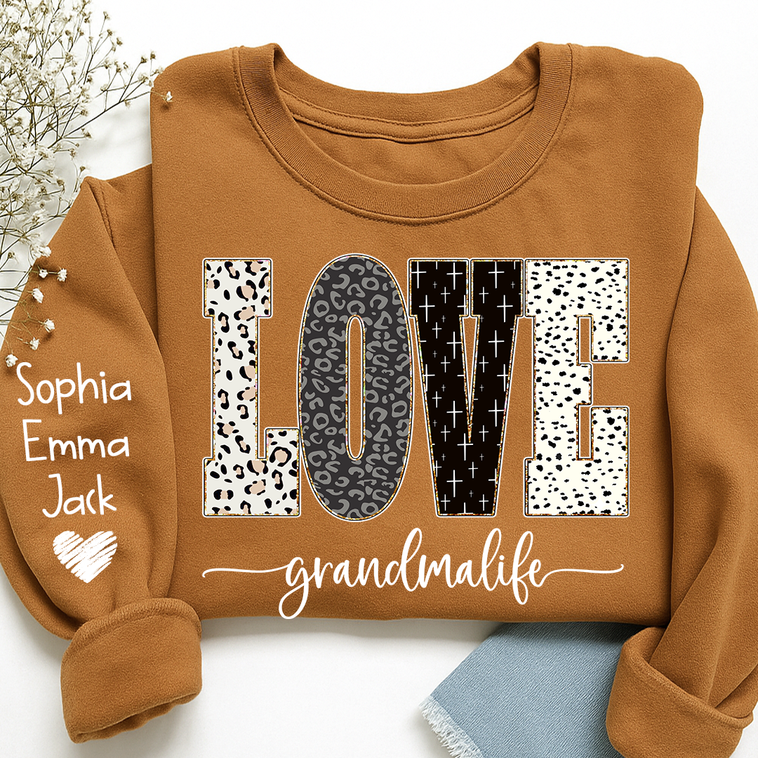 Personalized Love grandmalife Bible Style Gift For Grandma And Grandkids Sweatshirt