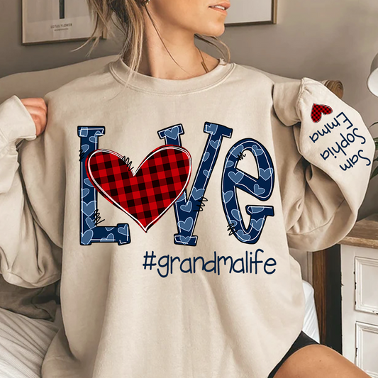 Love grandmalife Sweatshirt with kids Valentine's Day Sweatshirt