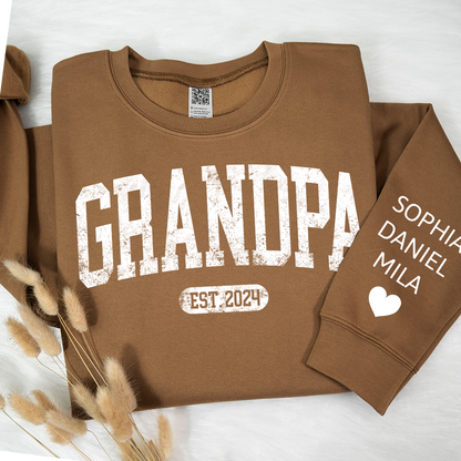 Personalize Grandpa Papa Dad Gift Custom Name Kids CTH01 Sweatshirt