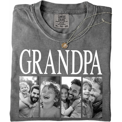 Custom Grandpa Photo Shirt – Personalized Gift for Grandpa, Grandfather, Papa – Kids Photo Shirt for Holiday & Father's Day