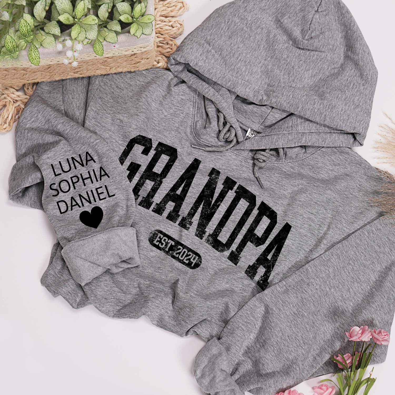 Personalize Grandpa Papa Dad Gift Custom Name Kids CTH01 Sweatshirt