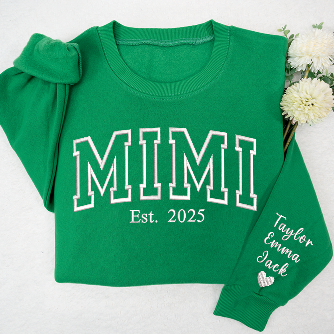 Mimi Est Embroidered And Grandkids Sweatshirt