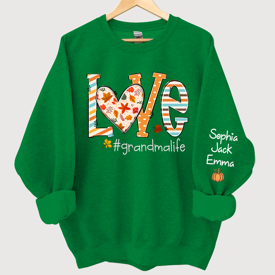 Autumn love grandmalife and grandkids Sweatshirt