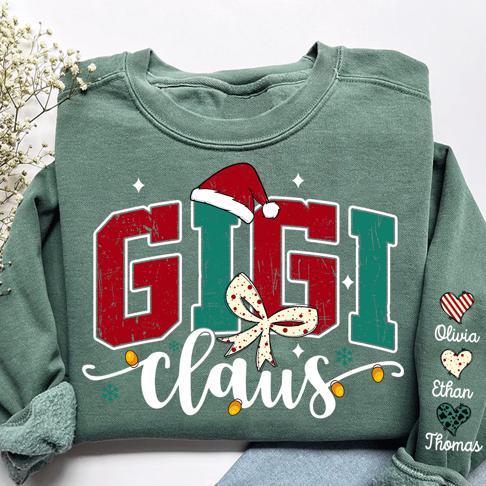 Gigi claus And Grandkids Merry Christmas Sweatshirt