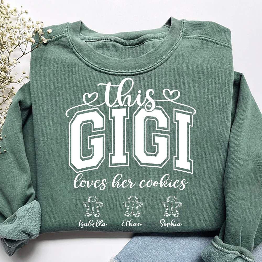 Personalized This Gigi Loves Her Cookies And Grandkids Sweatshirt