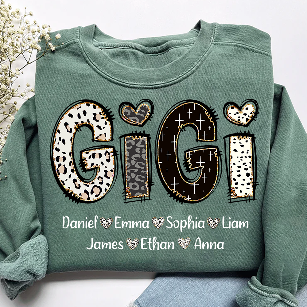 Custom Gigi Bible Style Gift For Grandma With Grandkids Sweatshirt