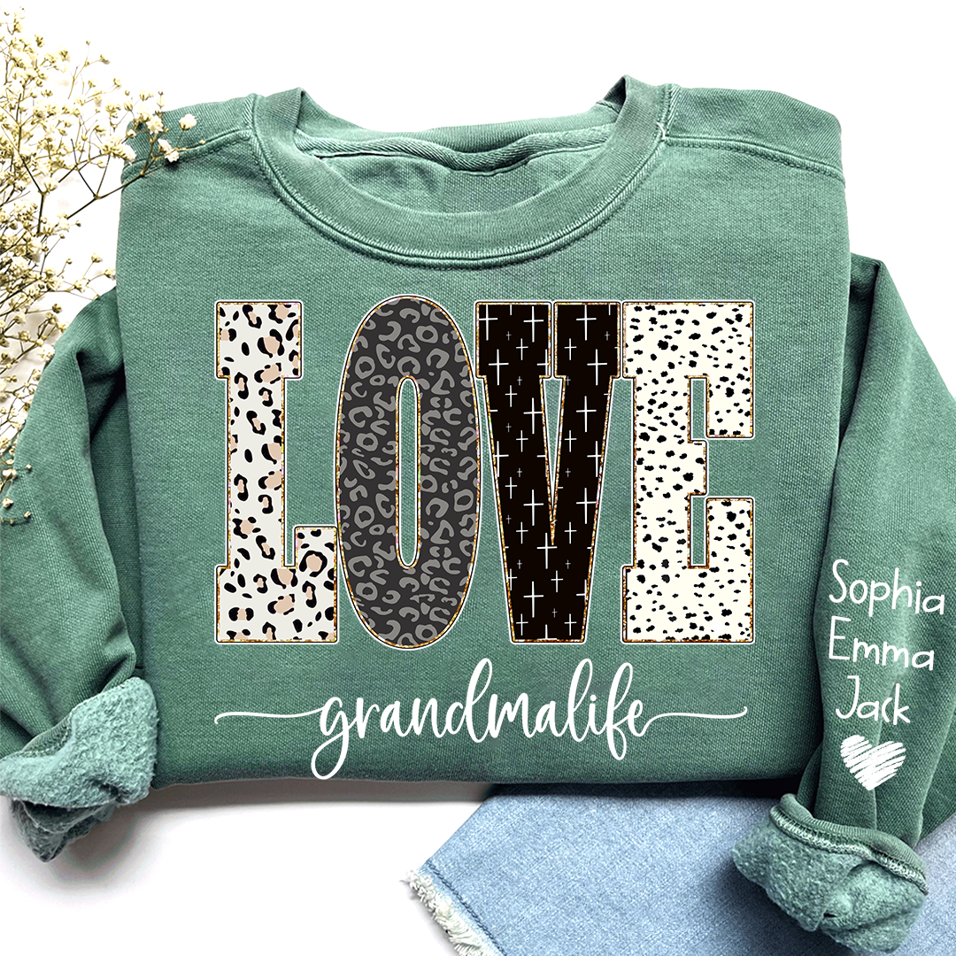 Personalized Love grandmalife Bible Style Gift For Grandma And Grandkids Sweatshirt